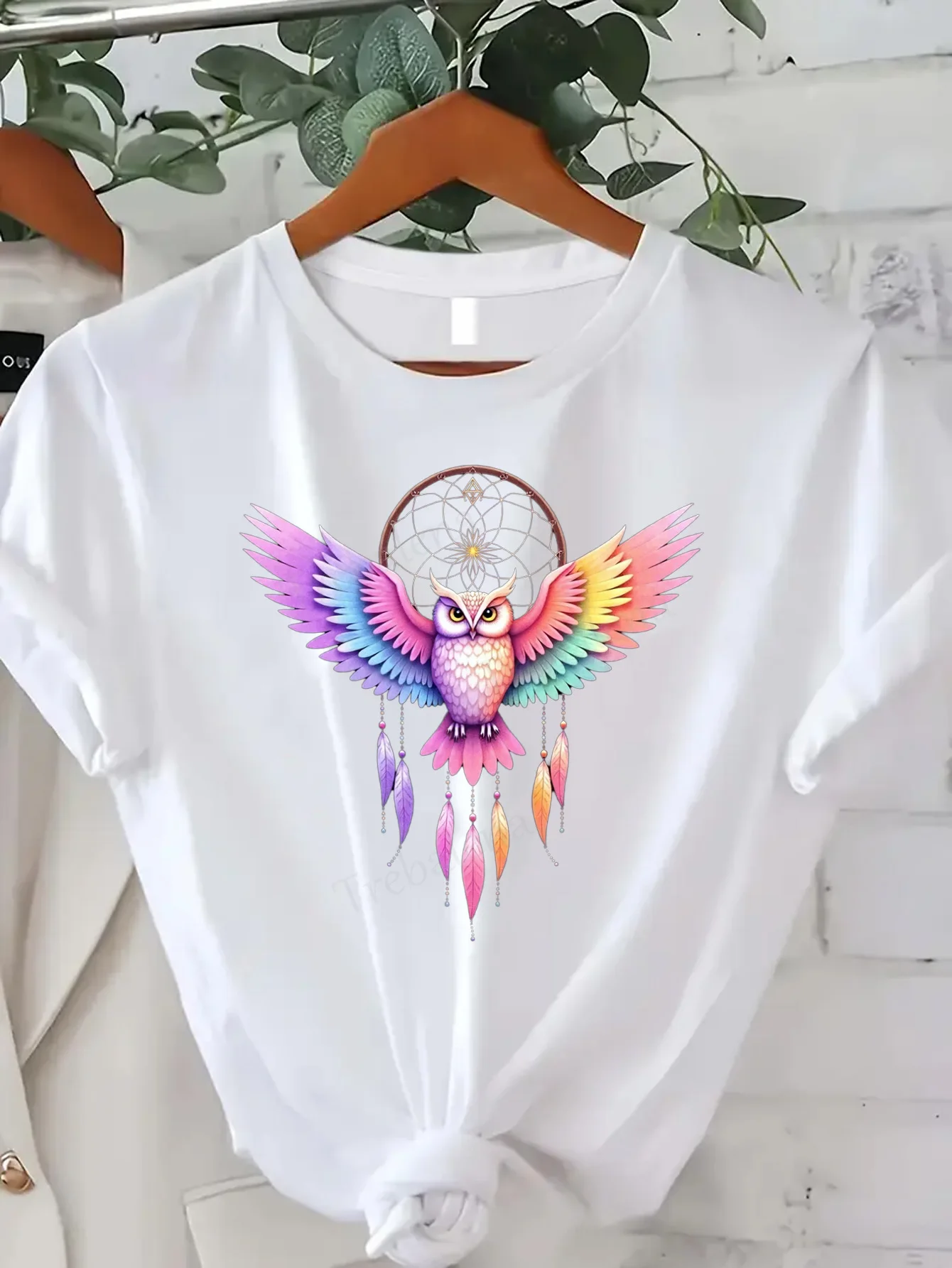 Women T-shirt Colorful Owl Dreamcatcher T-Shirt for Women - Boho Chic Style
Women T-shirt Colorful Owl Dreamcatcher T-Shirt for Women - Boho Chic Style