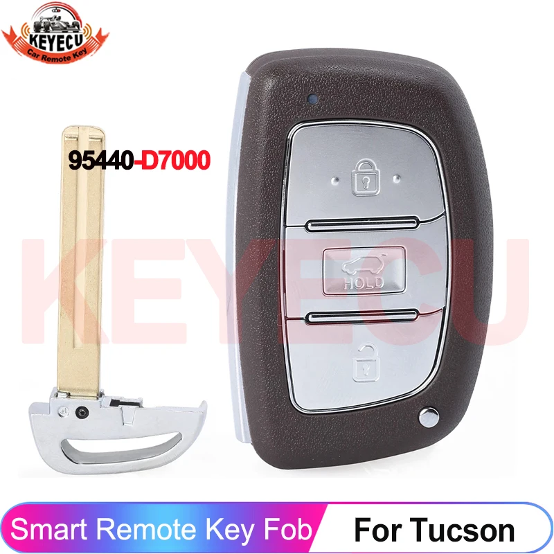 KEYECU для Hyundai Tucson 2018 2019 2020 95440-D7000, умный пульт дистанционного управления с 3 кнопками, 433 МГц, чип ID47
KEYECU для Hyundai Tucson 2018 2019 2020 95440-D7000, умный пульт дистанционного управления с 3 кнопками, 433 МГц, чип ID47