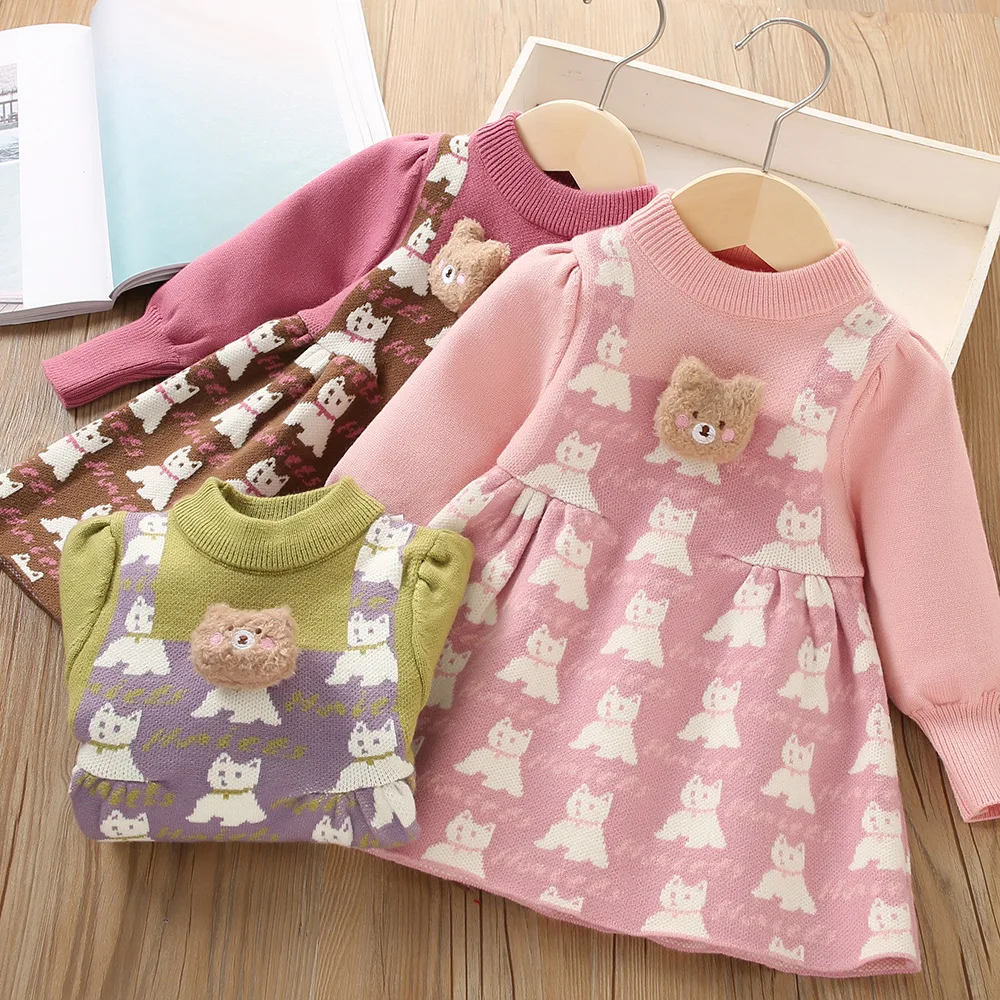 Girls Knitted Dresses Spring Autumn 2025 Children Woolen Jersey Sweaters Dress For Baby Girl Clothes Kids Party Princess Costume
Girls Knitted Dresses Spring Autumn 2025 Children Woolen Jersey Sweaters Dress For Baby Girl Clothes Kids Party Princess Costume