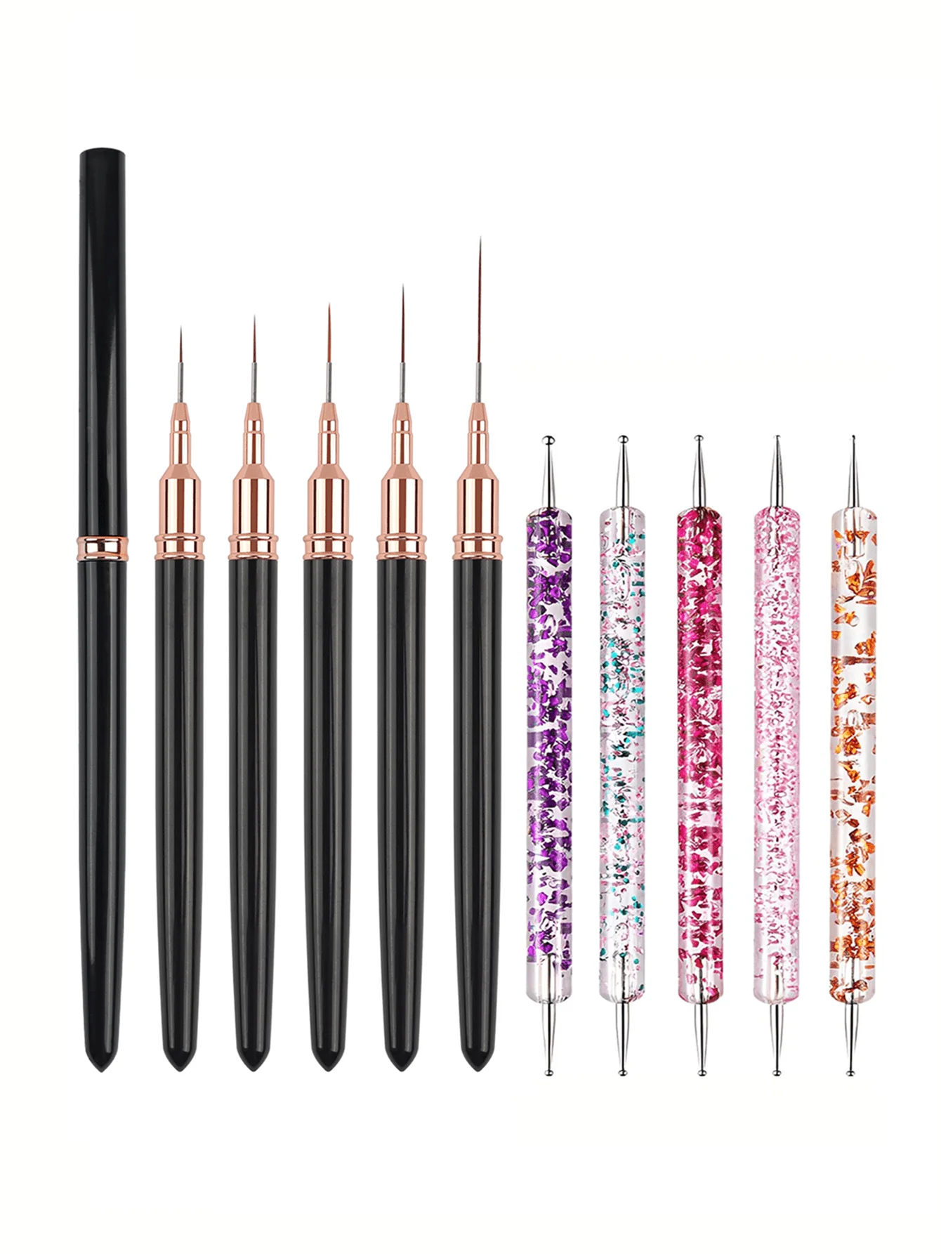 10pcs/Set Nail Art Pens Kit, Nail Art Design Pens, Drawing Outline Pens, Double-Ended Nail Dotting Pens, UV Gel Nail Art Design Pens, Nail Dotting Pen Set, Double-Headed Nail Art Liner Pens, Suitable For Home And Professional Nail Salon
10pcs/Set Nail Art Pens Kit, Nail Art Design Pens, Drawing Outline Pens, Double-Ended Nail Dotting Pens, UV Gel Nail Art Design Pens, Nail Dotting Pen Set, Double-Headed Nail Art Liner Pens, Suitable For Home And Professional Nail Salon