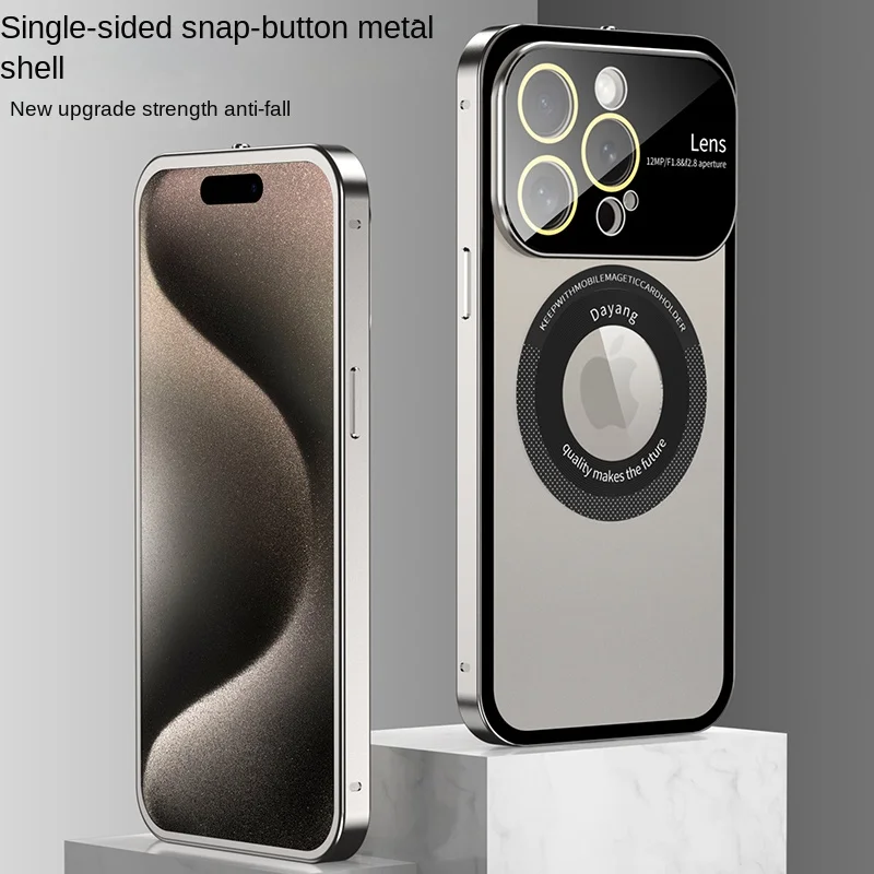 Premium Acrylic&Metal Border Detachable Back Cover For iPhone 15 Pro Max 15 Plus Magsafe Magnetic Wireless Charging Phone Case
Premium Acrylic&Metal Border Detachable Back Cover For iPhone 15 Pro Max 15 Plus Magsafe Magnetic Wireless Charging Phone Case