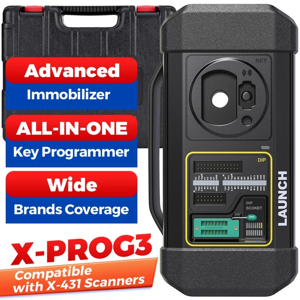 LAUNCH X-PROG 3 Advanced Immobilizer & Key Programmer, EEPROM Adapter for X431 V, V+, PRO3S+, PRO5, PAD III/V, Car Key Anti-theft Tool
LAUNCH X-PROG 3 Advanced Immobilizer & Key Programmer, EEPROM Adapter for X431 V, V+, PRO3S+, PRO5, PAD III/V, Car Key Anti-theft Tool