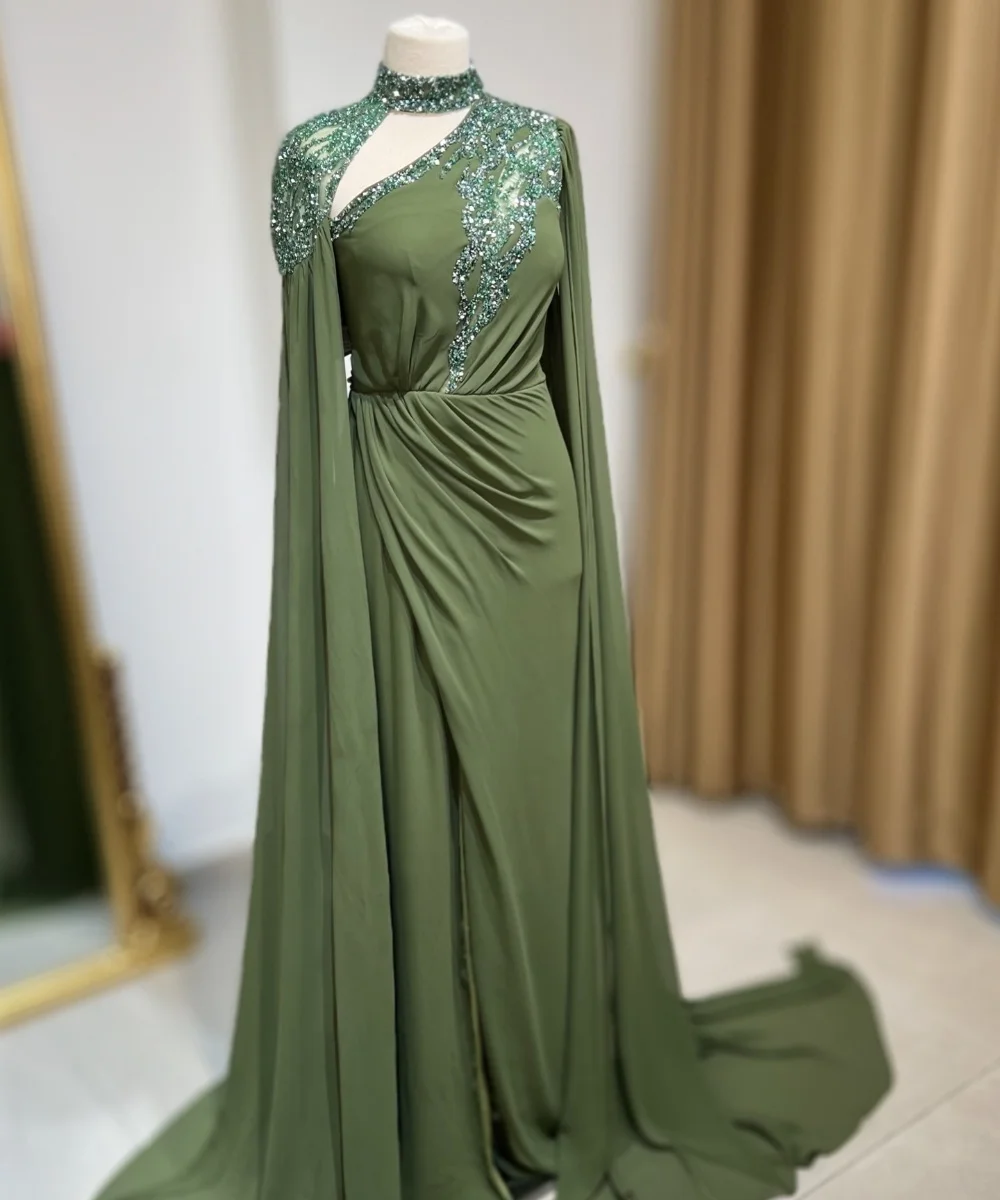 Customized Chiffon Sparkle Prom A-line High Collar Bespoke Occasion Gown Long Dresses Exquisite Pastrol
Customized Chiffon Sparkle Prom A-line High Collar Bespoke Occasion Gown Long Dresses Exquisite Pastrol