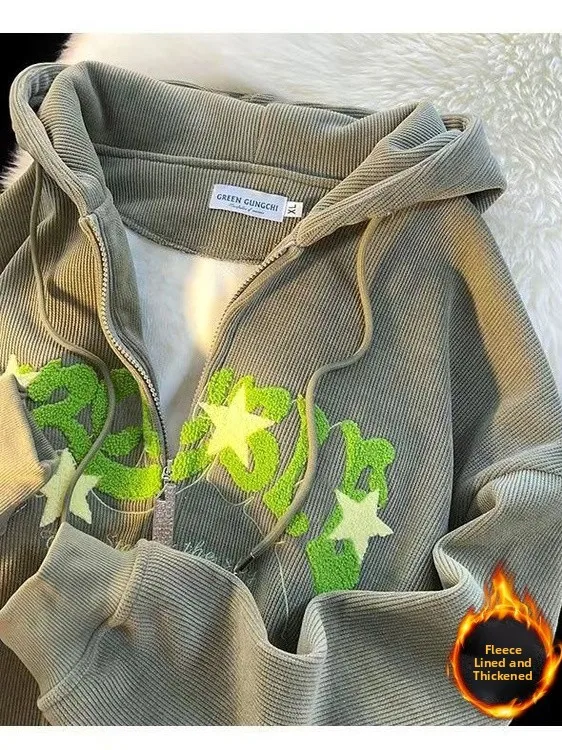 Мужская вельветовая толстовка на флисовой подкладке с капюшоном, утепленная, на молнии, с длинными рукавами, повседневная, молодежная, для ежедневной носки, осень-зима
Мужская вельветовая толстовка на флисовой подкладке с капюшоном, утепленная, на молнии, с длинными рукавами, повседневная, молодежная, для ежедневной носки, осень-зима