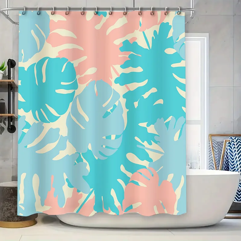 Tropical Plant Print Shower Curtain Waterproof Bath Decor Blue Pink Leaves Pattern Home Decoration (180x200cm)
Tropical Plant Print Shower Curtain Waterproof Bath Decor Blue Pink Leaves Pattern Home Decoration (180x200cm)