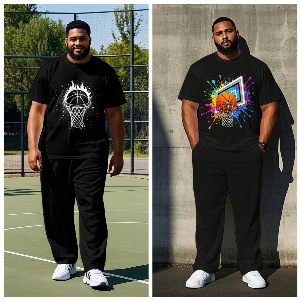 S-9XL Big and Tall Men Lightweight Basketball Print 2-Piece T-Shirt & Pants Streetwear Set
S-9XL Big and Tall Men Lightweight Basketball Print 2-Piece T-Shirt & Pants Streetwear Set