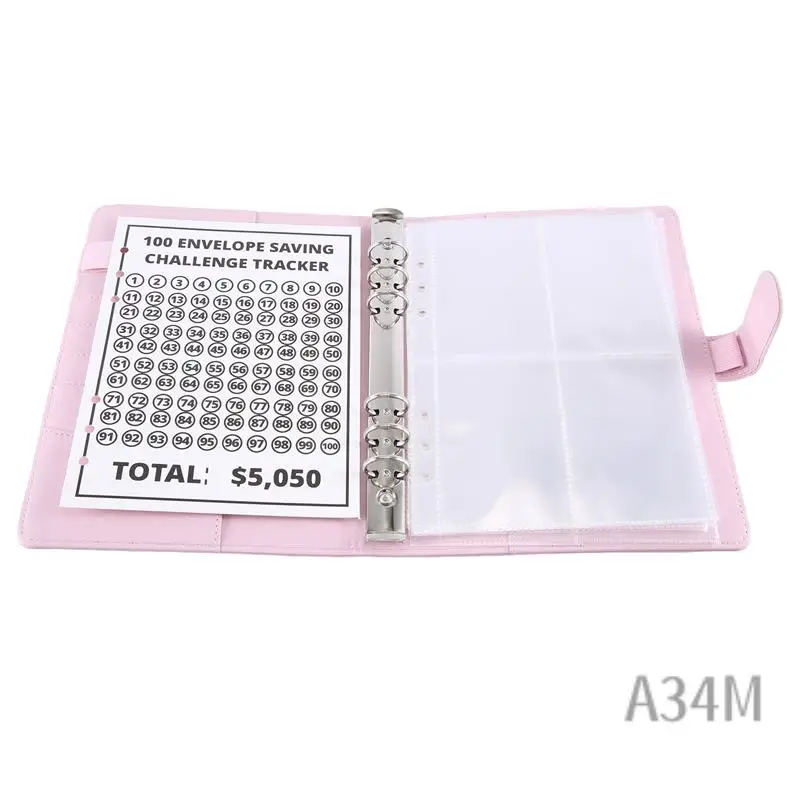 A34M-100 Envelopes Challenge Binder, Simple And Interesting Way To Save 5,050, Budget Planning Book Reusable Easy To Use
A34M-100 Envelopes Challenge Binder, Simple And Interesting Way To Save 5,050, Budget Planning Book Reusable Easy To Use
