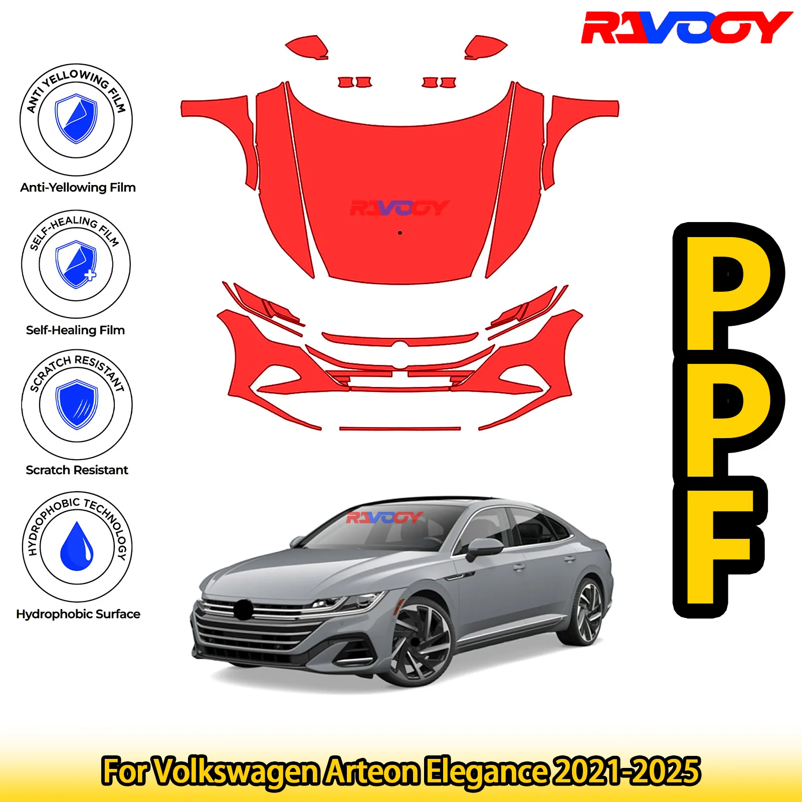 For Volkswagen Arteon Elegance 2021-2025 Glossy Matte Black Precut front PPF Kit Paint Protection Film
For Volkswagen Arteon Elegance 2021-2025 Glossy Matte Black Precut front PPF Kit Paint Protection Film