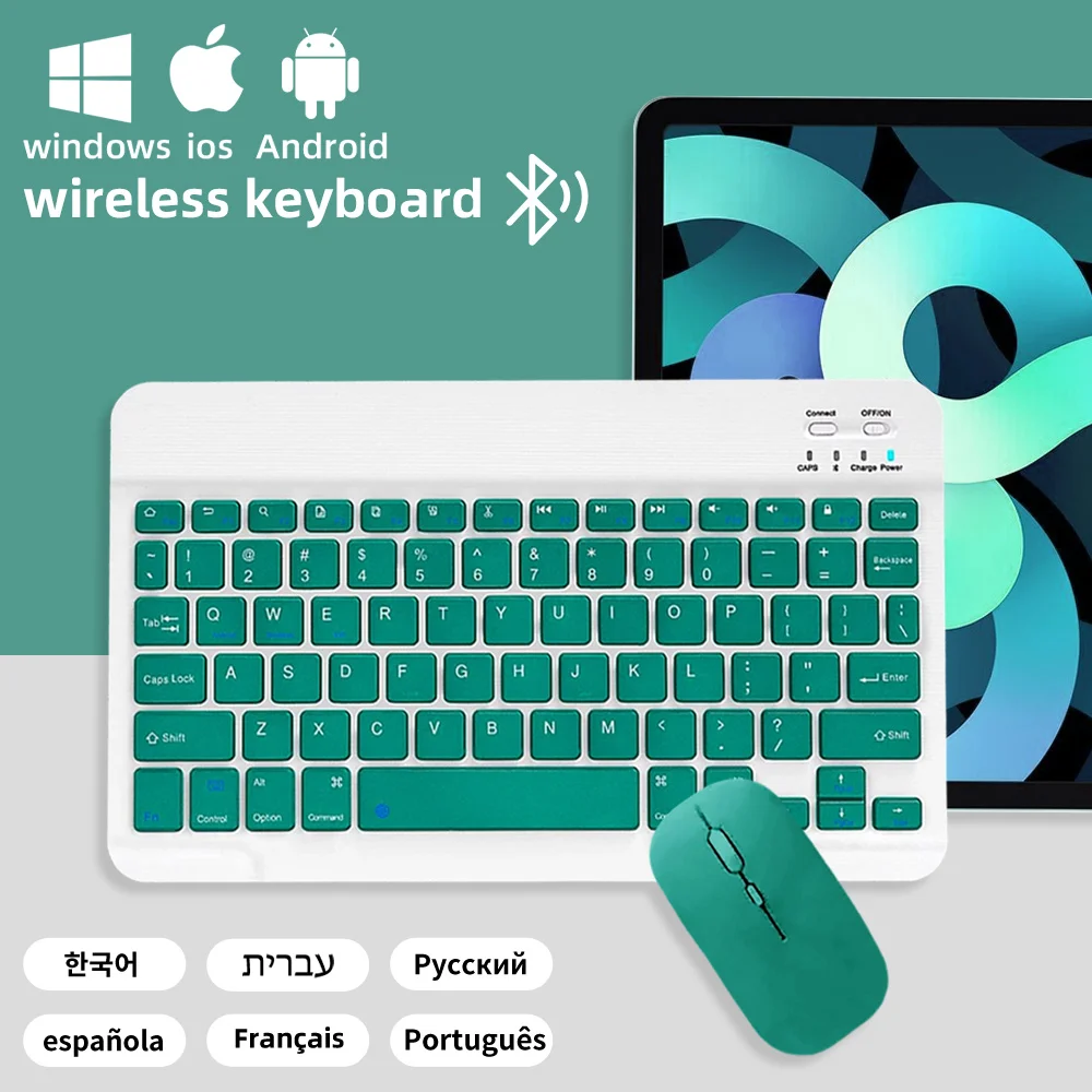 For Android Ios Windows Dark Green Bluetooth Wireless Keyboard And Durable Mouse Ipad Accessories Multilingual Tablet Keyboard
For Android Ios Windows Dark Green Bluetooth Wireless Keyboard And Durable Mouse Ipad Accessories Multilingual Tablet Keyboard