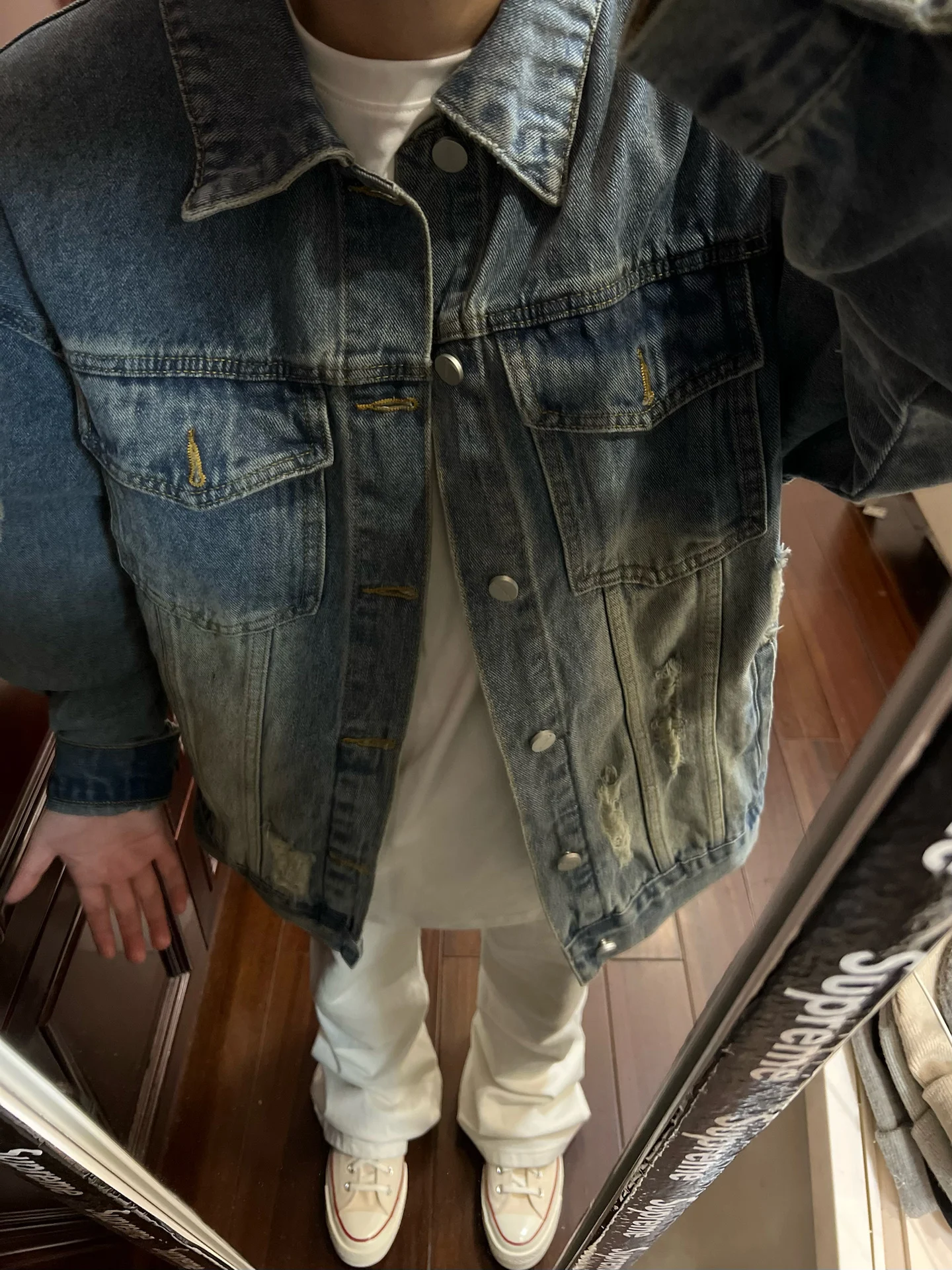 Мужская джинсовая куртка в стиле ретро, синяя, осенняя, с эффектом потертости, в рабочем стиле, молодежная, с длинными рукавами
Мужская джинсовая куртка в стиле ретро, синяя, осенняя, с эффектом потертости, в рабочем стиле, молодежная, с длинными рукавами