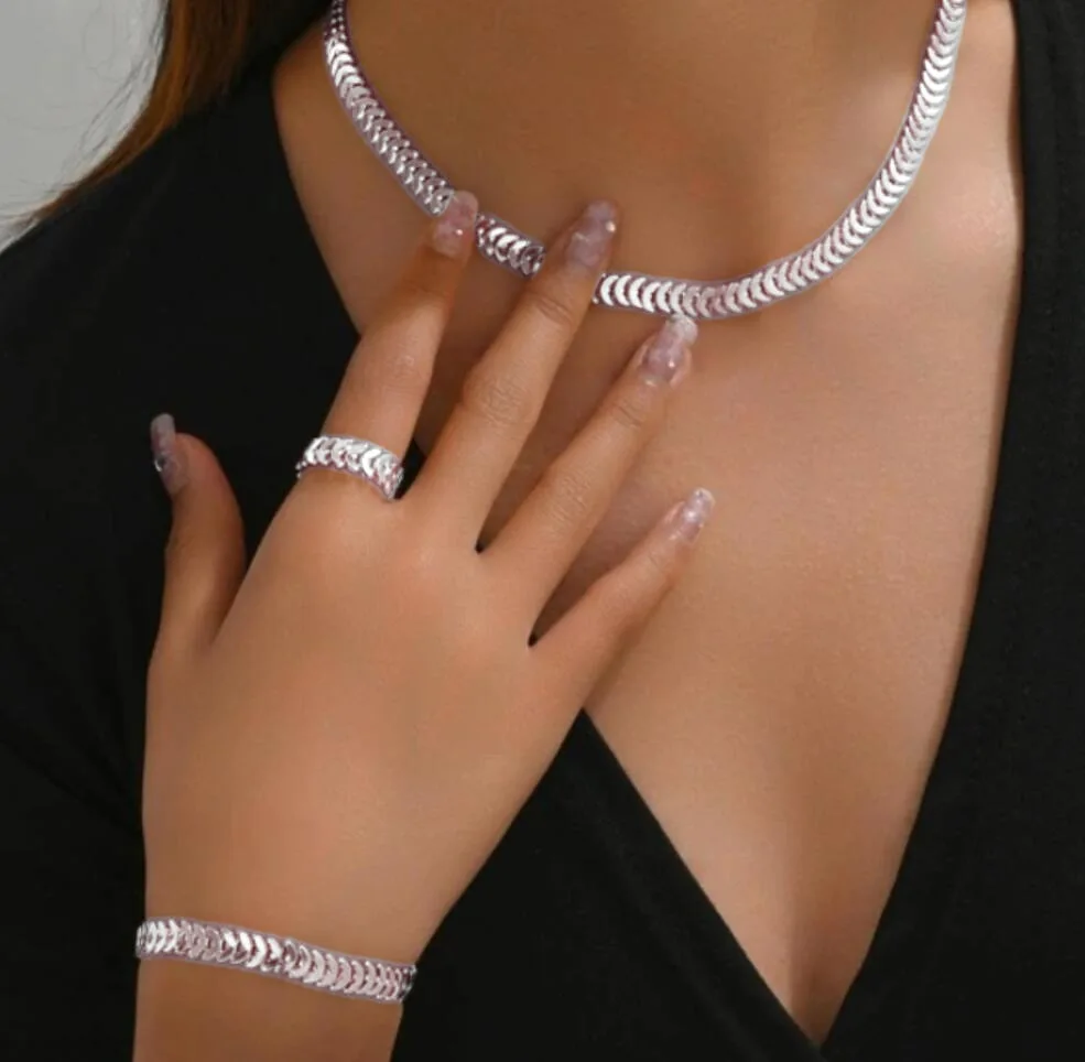 Chic Minimalist Wheat Ear Ring Bracelet Necklace Set for Women Trendy Uniform Metal Earrings Set Party Jewelry Accessories
Chic Minimalist Wheat Ear Ring Bracelet Necklace Set for Women Trendy Uniform Metal Earrings Set Party Jewelry Accessories