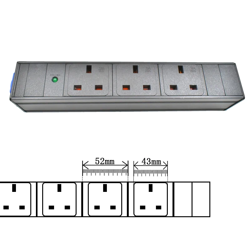PDU power board Schuko Powerlink box power amplifier audio 3P aviation plug output 1-9AC UK socket with LED indicator light
PDU power board Schuko Powerlink box power amplifier audio 3P aviation plug output 1-9AC UK socket with LED indicator light