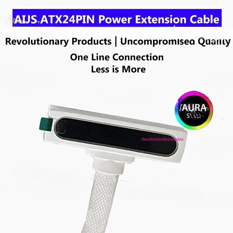 AIJS ATX 24PIN Motherboard Power Extension With ARGB SYNC One-Line Connection PC Power Cord 90 ° Design
AIJS ATX 24PIN Motherboard Power Extension With ARGB SYNC One-Line Connection PC Power Cord 90 ° Design