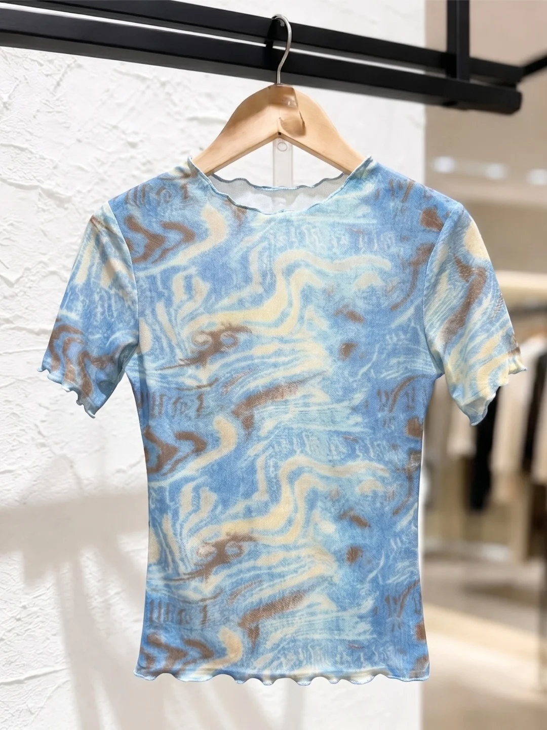 Stylish Gradient Short Sleeve T-Shirt Korean Design Slimming Versatile Summer Fashionable round Neck Top Women's Silk Blend
Stylish Gradient Short Sleeve T-Shirt Korean Design Slimming Versatile Summer Fashionable round Neck Top Women's Silk Blend