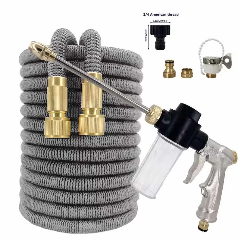 New Expandable Hose Set, High-Pressure Convenient Irrigation Water Gun, Multiple Water Spray Modes, Garden Watering Supplies
New Expandable Hose Set, High-Pressure Convenient Irrigation Water Gun, Multiple Water Spray Modes, Garden Watering Supplies