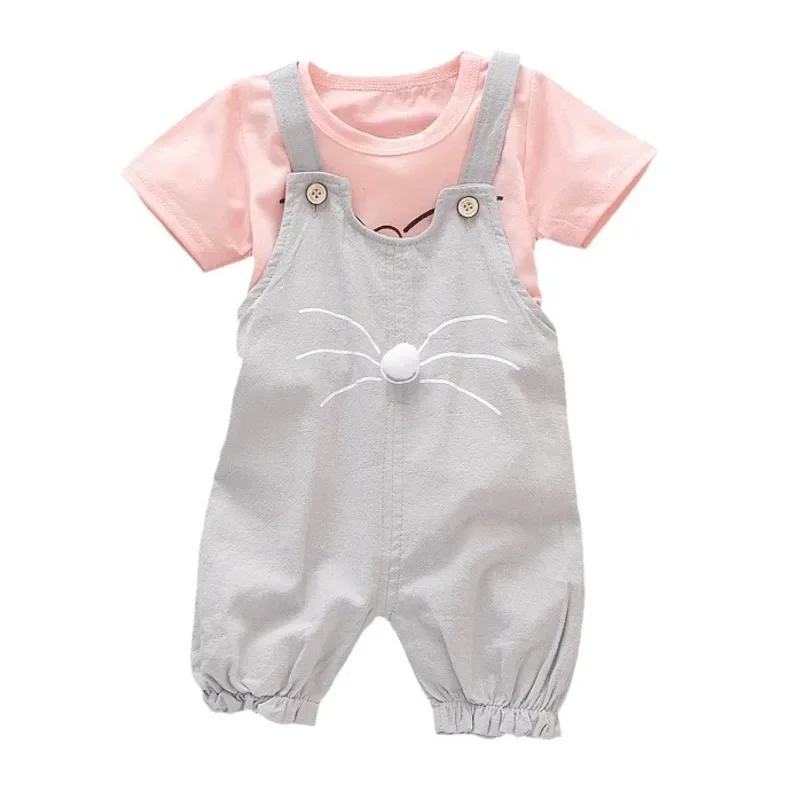 New Summer Baby Clothes Suit Children Girl Short Sleeved T-Shirt Overalls 2Pcs/Set Toddler Casual Sports Costume Kids Tracksuits
New Summer Baby Clothes Suit Children Girl Short Sleeved T-Shirt Overalls 2Pcs/Set Toddler Casual Sports Costume Kids Tracksuits