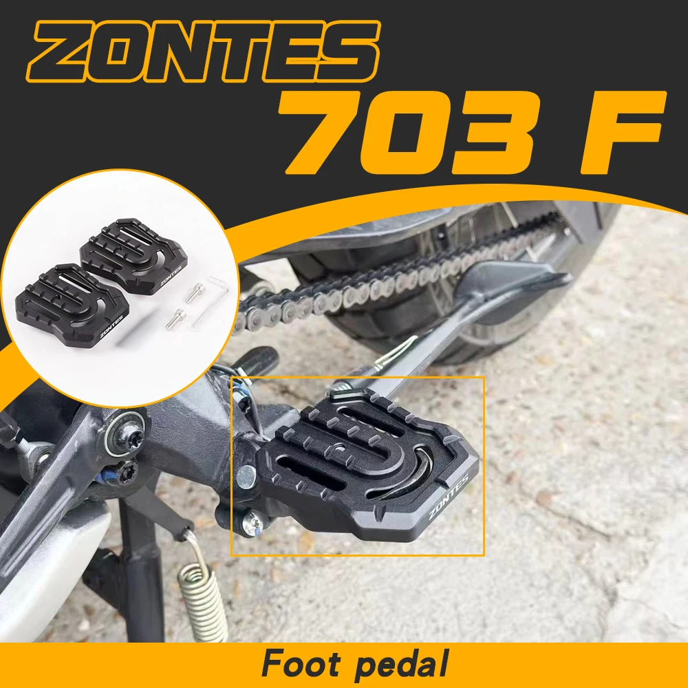Suitable for ZONTES 703F rally motorcycle modification: enlarged, non-slip, and widened ZT703-F ADV left and right foot pedals.
Suitable for ZONTES 703F rally motorcycle modification: enlarged, non-slip, and widened ZT703-F ADV left and right foot pedals.