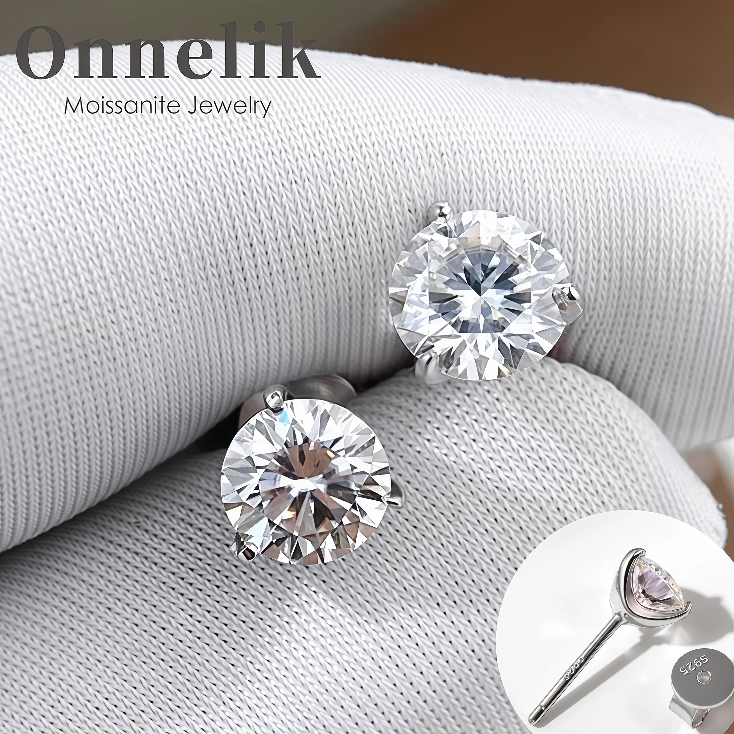 Onnelik 0,3/0,5/0,8/1/2CT Полный муассанит Три когтя Серьги-гвоздики из стерлингового серебра S925 для женщин, вечерние ювелирные изделия, подарок
Onnelik 0,3/0,5/0,8/1/2CT Полный муассанит Три когтя Серьги-гвоздики из стерлингового серебра S925 для женщин, вечерние ювелирные изделия, подарок