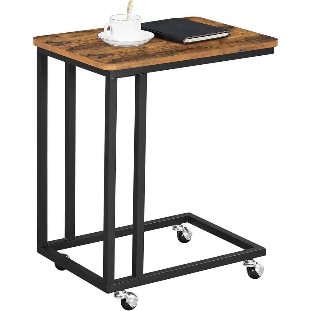 Industrial C-Shape TV Tray with Metal Casters, Rustic Brown and Black, 19.7 x 13.8 x 23.6
Industrial C-Shape TV Tray with Metal Casters, Rustic Brown and Black, 19.7 x 13.8 x 23.6