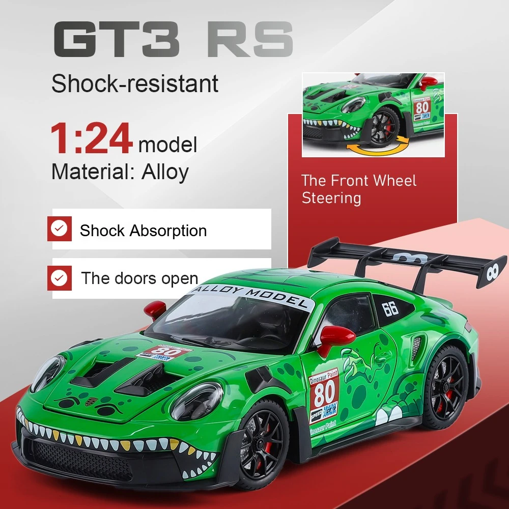 1:24 Scale GT3 RS 911 Car Model Toy Rubber Tires Pull Back Models Shock Absorption Front Wheel Steer Vehicle Birthday Presents
1:24 Scale GT3 RS 911 Car Model Toy Rubber Tires Pull Back Models Shock Absorption Front Wheel Steer Vehicle Birthday Presents