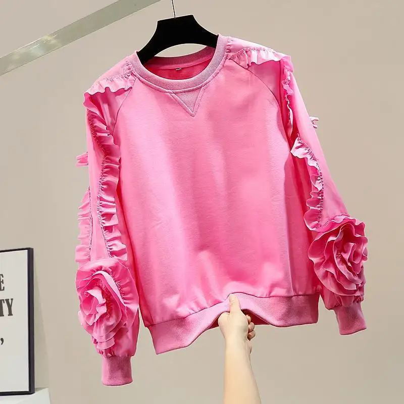 Милый плиссированный пуловер с капюшоном и объемным цветочным декором с круглым вырезом и женским дизайнерским топом
Милый плиссированный пуловер с капюшоном и объемным цветочным декором с круглым вырезом и женским дизайнерским топом