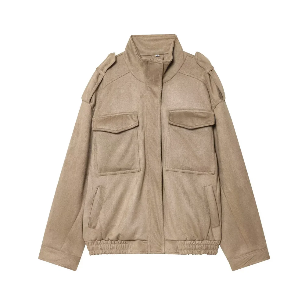 Осенняя новая женская одежда во французском стиле, уличный стиль, с длинными рукавами и воротником-стойкой, повседневная универсальная однотонная куртка, куртка
Осенняя новая женская одежда во французском стиле, уличный стиль, с длинными рукавами и воротником-стойкой, повседневная универсальная однотонная куртка, куртка