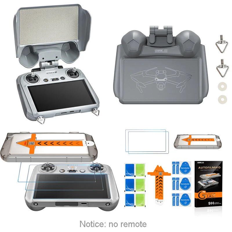 2 in 1 Sun Hood Screen Protector Protective Cover for DJI RC/RC2 Dust-free Warehouse Tempered Film For DJI Mini 4 Por/Air 3/NEO
2 in 1 Sun Hood Screen Protector Protective Cover for DJI RC/RC2 Dust-free Warehouse Tempered Film For DJI Mini 4 Por/Air 3/NEO