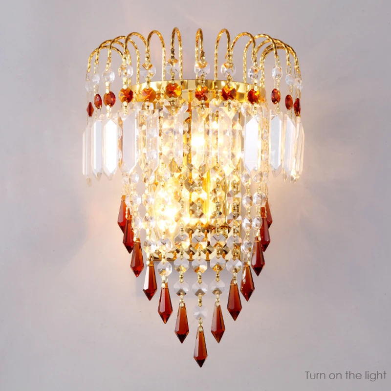 Modern simple Crystal lamp European living room wall lamp hotel Restaurant corridor decorative lamps bedroom bedside wall lights
Modern simple Crystal lamp European living room wall lamp hotel Restaurant corridor decorative lamps bedroom bedside wall lights