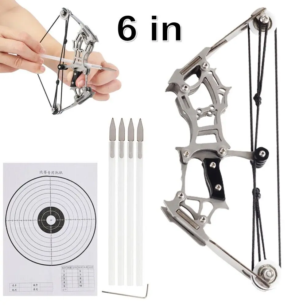 6" Mini Compound Bow Kit Arrows Target Shooting Archery Toy Bow w/ 4pcs Arrows hunting accessories
6" Mini Compound Bow Kit Arrows Target Shooting Archery Toy Bow w/ 4pcs Arrows hunting accessories