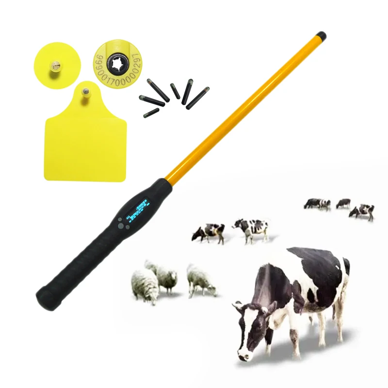 ISO11784/5 FDX-B/HDX RFID Animal Stick Reader, Long Range, 7000 Records, for Pet Microchips & Livestock Ear Tags
ISO11784/5 FDX-B/HDX RFID Animal Stick Reader, Long Range, 7000 Records, for Pet Microchips & Livestock Ear Tags
