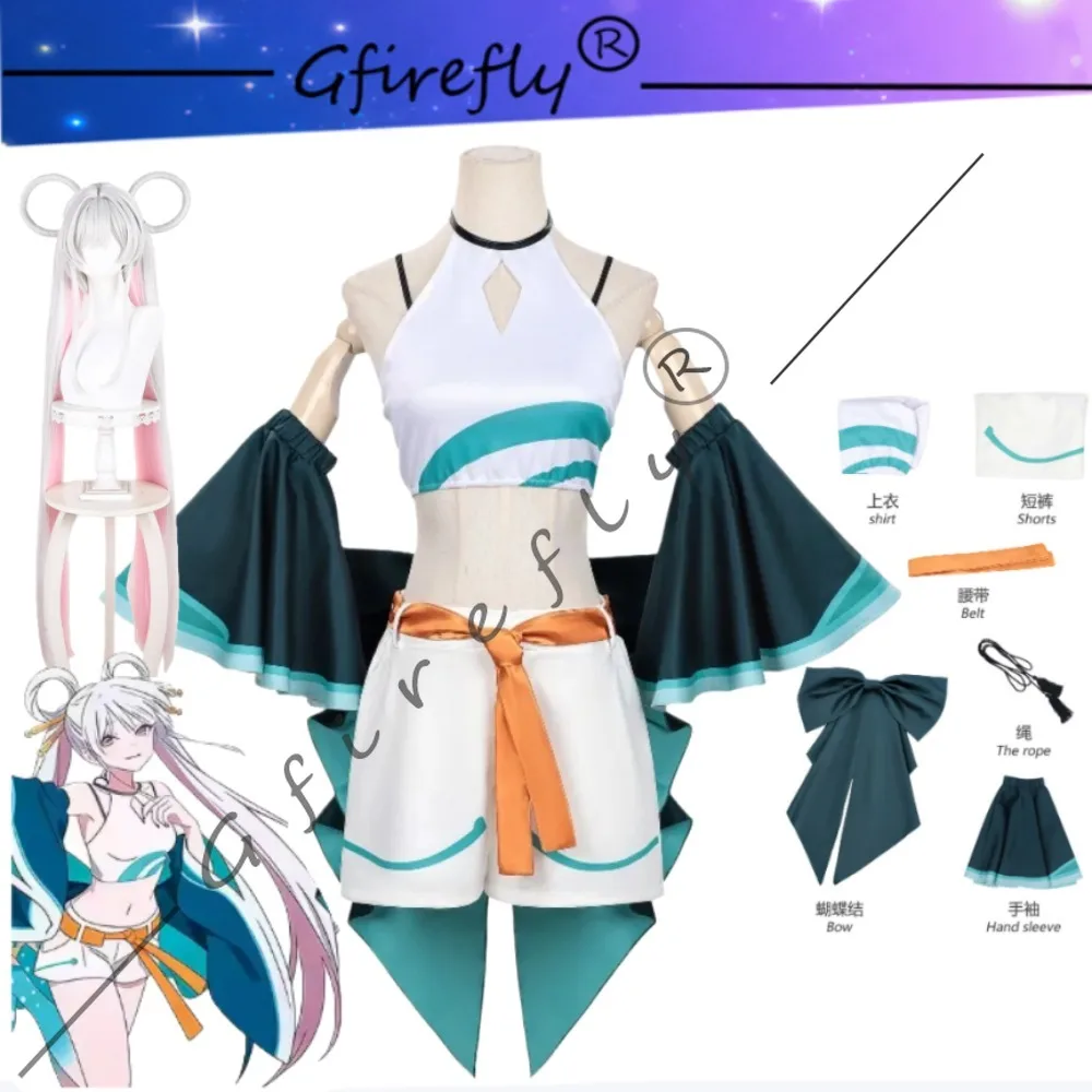 Cosmic Princess Kaguya! Tsukimi Yachiyo Cosplay Costume top bow accessory wigsame style performance Anime Convention costume
Cosmic Princess Kaguya! Tsukimi Yachiyo Cosplay Costume top bow accessory wigsame style performance Anime Convention costume