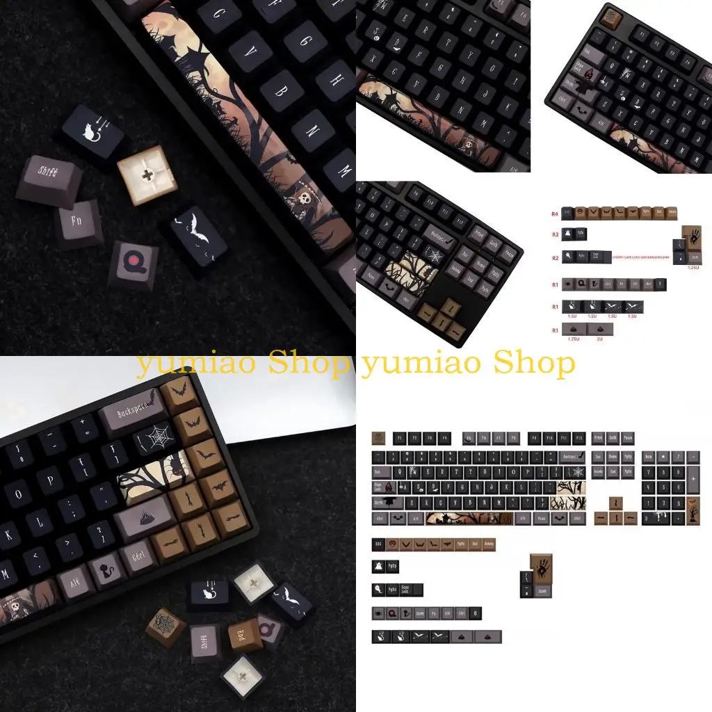 587B 136 шт. колпачки для клавиш Cherry Height 85% PBT Dye Sub Halloween для механической клавиатуры
587B 136 шт. колпачки для клавиш Cherry Height 85% PBT Dye Sub Halloween для механической клавиатуры