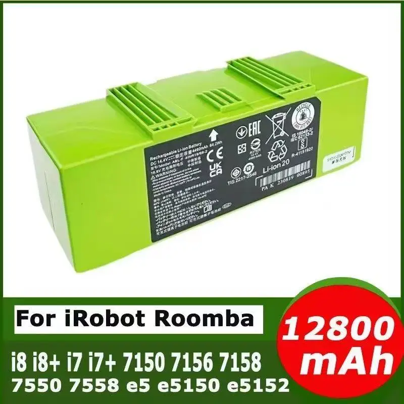 Battery for iRobot Roomba i7 i7+ j7 j7+ 7158 7150 7550 7558 i3 i3+ 3150 i4 i4+ 4150 i8 and e5 e6 e5150 e6198 Replacement
Battery for iRobot Roomba i7 i7+ j7 j7+ 7158 7150 7550 7558 i3 i3+ 3150 i4 i4+ 4150 i8 and e5 e6 e5150 e6198 Replacement