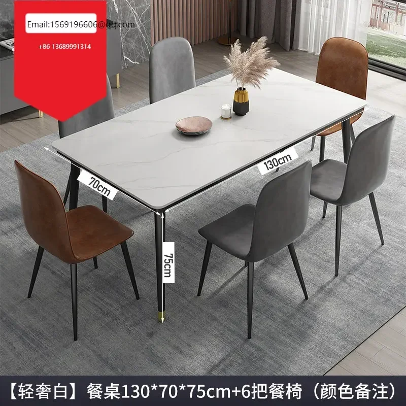 Slate table, small apartment, modern simple and luxurious marble table, rectangular chair
Slate table, small apartment, modern simple and luxurious marble table, rectangular chair