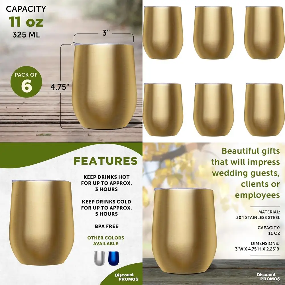 Набор из 6 бокалов для вина без ножки, 11 унций - идеально подходят для вина, коктейлей и холодных напитков
Набор из 6 бокалов для вина без ножки, 11 унций - идеально подходят для вина, коктейлей и холодных напитков