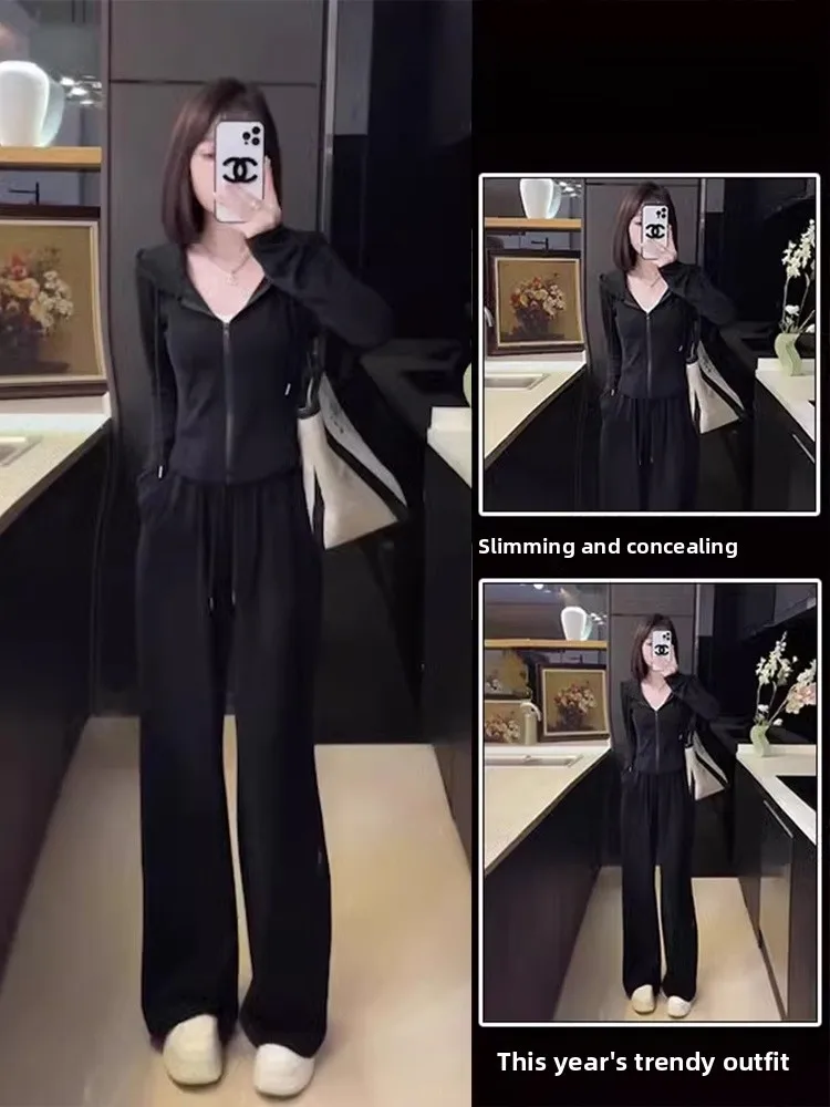 Casual Sportswear Set Women's Spring 2026 New Popular Hoodie Wide Leg Pants Two Piece Set Small Size Fashionable Ensemble
Casual Sportswear Set Women's Spring 2026 New Popular Hoodie Wide Leg Pants Two Piece Set Small Size Fashionable Ensemble