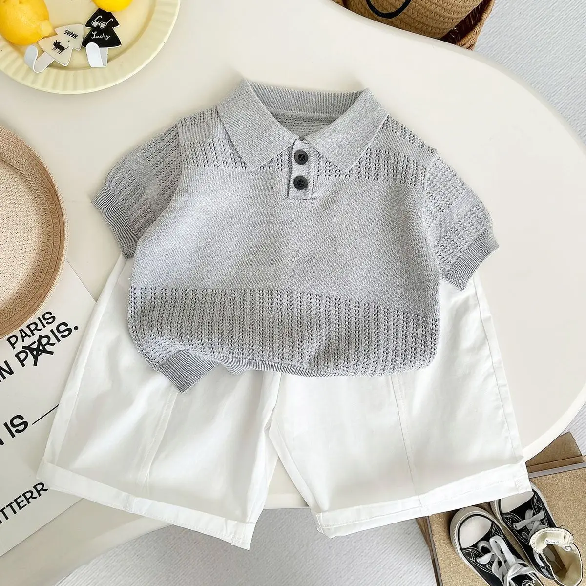 Boys Set Fashion Short Sleeve Knitted POLO Shirt And Casual Pants Two-Piece Set Children's Clothing Ensemble
Boys Set Fashion Short Sleeve Knitted POLO Shirt And Casual Pants Two-Piece Set Children's Clothing Ensemble