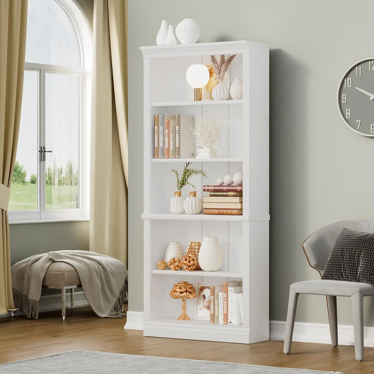 Umail Furniture 5-Shelf Bookcase, Wooden Standing Rack Book Storage Shelves Furniture Selection
Umail Furniture 5-Shelf Bookcase, Wooden Standing Rack Book Storage Shelves Furniture Selection