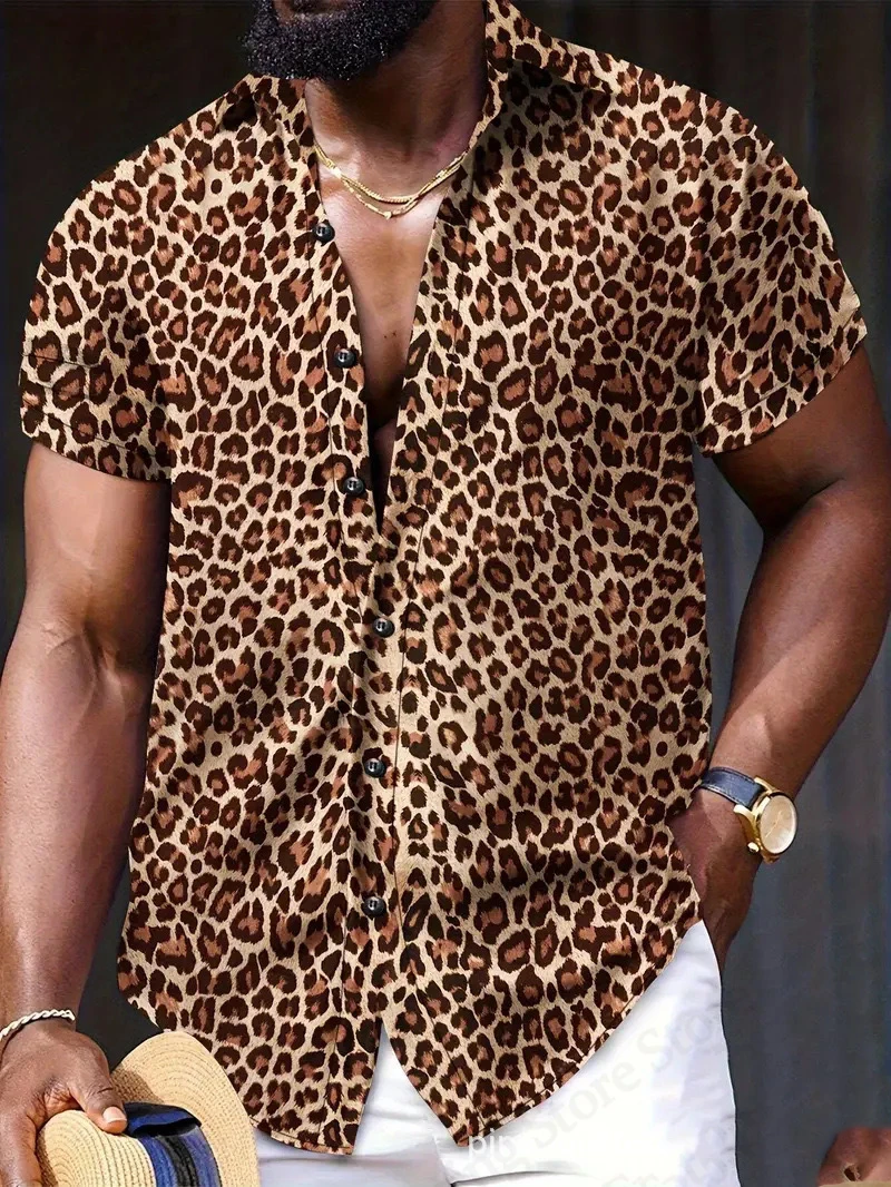 Повседневная гавайская рубашка с леопардовым 3d принтом Рубашка для мужчин и женщин Мода с коротким рукавом Повседневные рубашки на пуговицах Y2k Мужская блузка Camisas New
Повседневная гавайская рубашка с леопардовым 3d принтом Рубашка для мужчин и женщин Мода с коротким рукавом Повседневные рубашки на пуговицах Y2k Мужская блузка Camisas New