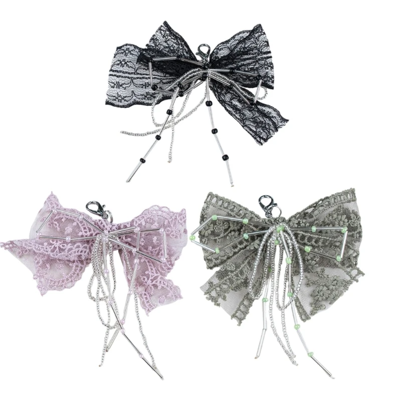 Delicate Lace and Bead Shoe Buckle Butterfly Knot Bag Pendant Handmade Key Chain Accessories for Fashion Enthusiasts N2UE
Delicate Lace and Bead Shoe Buckle Butterfly Knot Bag Pendant Handmade Key Chain Accessories for Fashion Enthusiasts N2UE