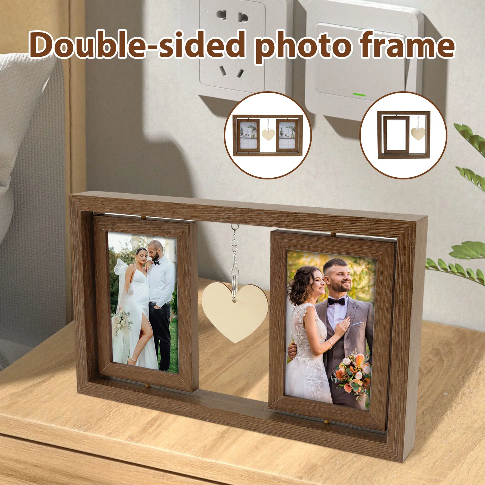 1Pc/2Pcs Rotating Picture Frame Double Sided Rotation Wedding Photo Frame Vertical Display Wedding Presents for Couples Bride
1Pc/2Pcs Rotating Picture Frame Double Sided Rotation Wedding Photo Frame Vertical Display Wedding Presents for Couples Bride