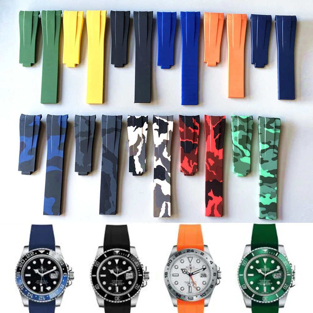 20mm Camo silicone watch strap for Rolex black and green water Ghost Datona Ghost King Yacht log type watch accessories for man
20mm Camo silicone watch strap for Rolex black and green water Ghost Datona Ghost King Yacht log type watch accessories for man