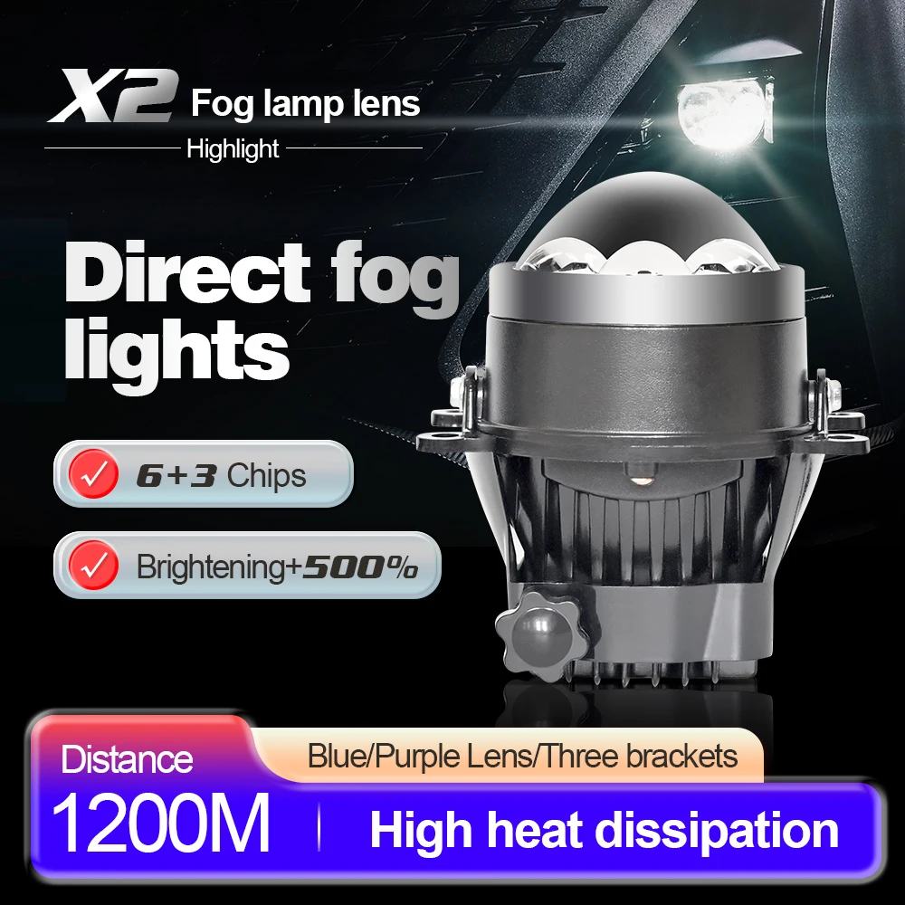 Car 12V 90W Three Bi Laser LED Projector Lens Fog Light 3000K 4300K 6000K High Low Beam Headlight Car Accessories Universal
Car 12V 90W Three Bi Laser LED Projector Lens Fog Light 3000K 4300K 6000K High Low Beam Headlight Car Accessories Universal