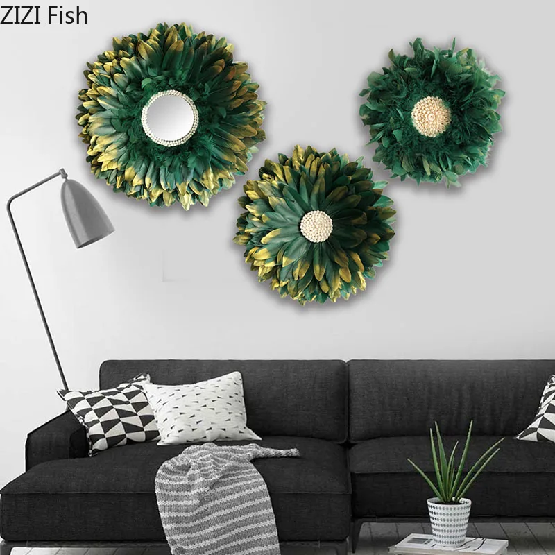 Green Feather Weaving Wall Ornaments Living Room Decoration Wall-mounted Artificial Flower Hanging Pictures Aesthetic Room Decor
Green Feather Weaving Wall Ornaments Living Room Decoration Wall-mounted Artificial Flower Hanging Pictures Aesthetic Room Decor