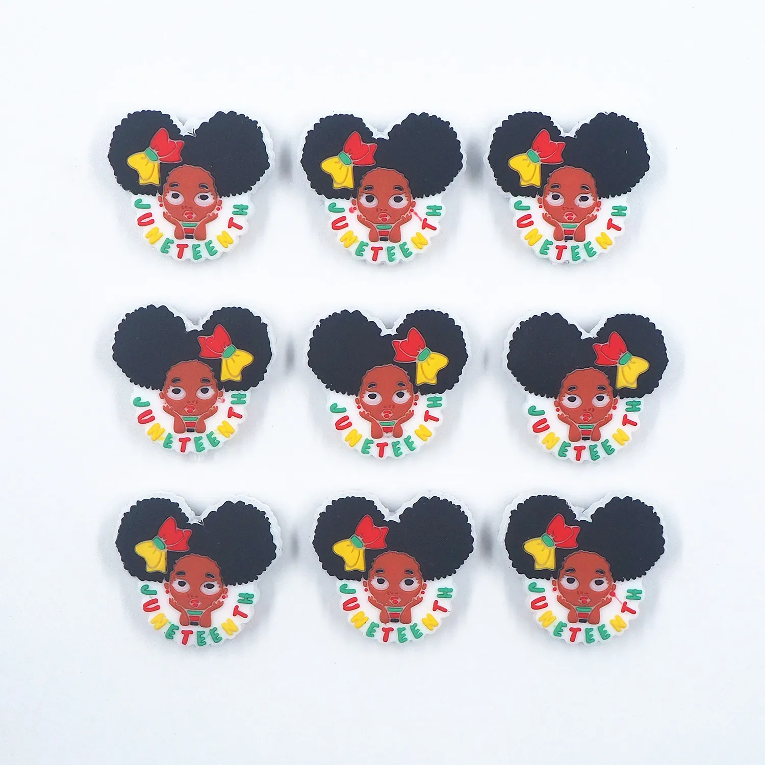Chenkai 50PCS US Juneteenth Silicone Focal Beads For Beadable Pen Silicone Charms for Pen Keychain Making Silicone Characters
Chenkai 50PCS US Juneteenth Silicone Focal Beads For Beadable Pen Silicone Charms for Pen Keychain Making Silicone Characters