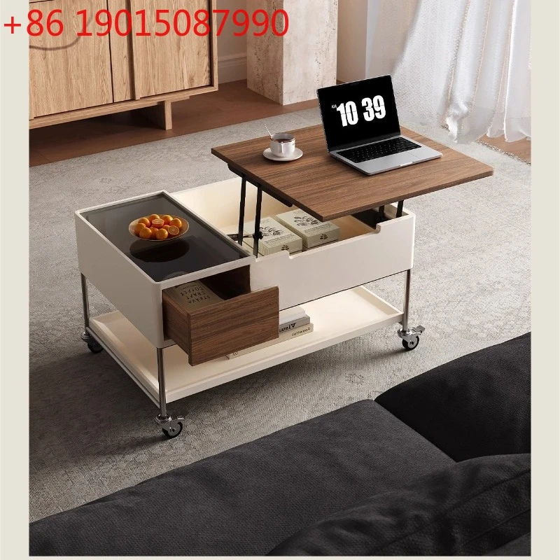 Mobile lift coffee table 2025 new living room home antique storage snack trolley
Mobile lift coffee table 2025 new living room home antique storage snack trolley