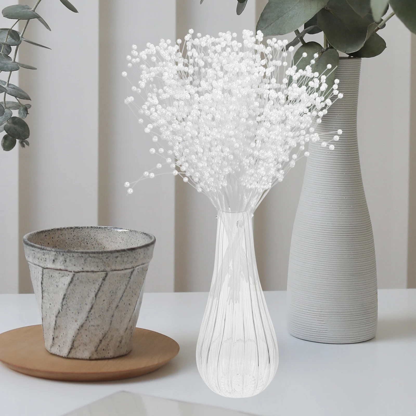 100Pcs Artificial Pearl Sticks Handmade DIY Wedding Pearl Bouquet Floral Beaded Branch Vase Centerpiece Decor Beaded
100Pcs Artificial Pearl Sticks Handmade DIY Wedding Pearl Bouquet Floral Beaded Branch Vase Centerpiece Decor Beaded