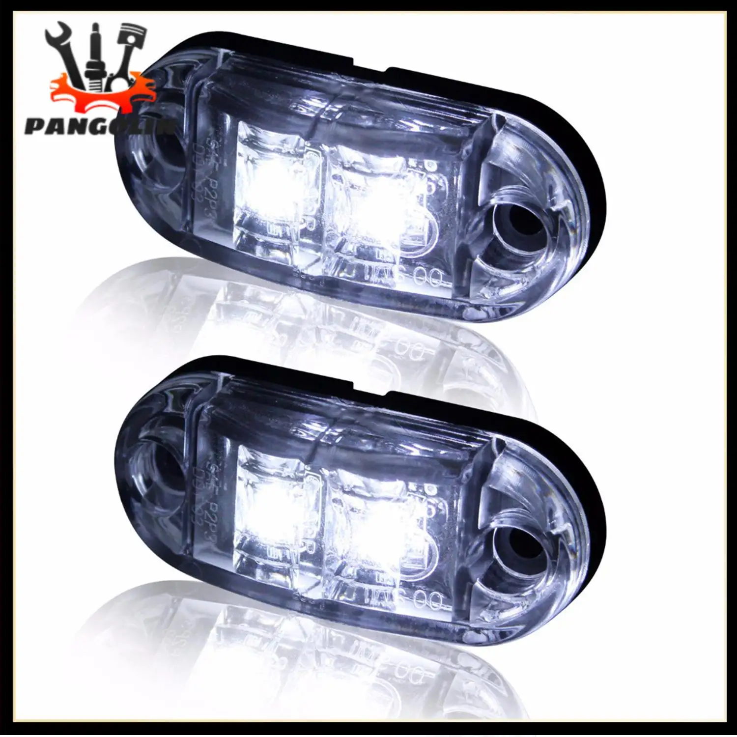 10Pcs Clearance Trailer Lights White 2 Led Oval Car Truck Side Marker Tail Lamp Identification Lamps 12V 24V Truck Signal Lamp
10Pcs Clearance Trailer Lights White 2 Led Oval Car Truck Side Marker Tail Lamp Identification Lamps 12V 24V Truck Signal Lamp