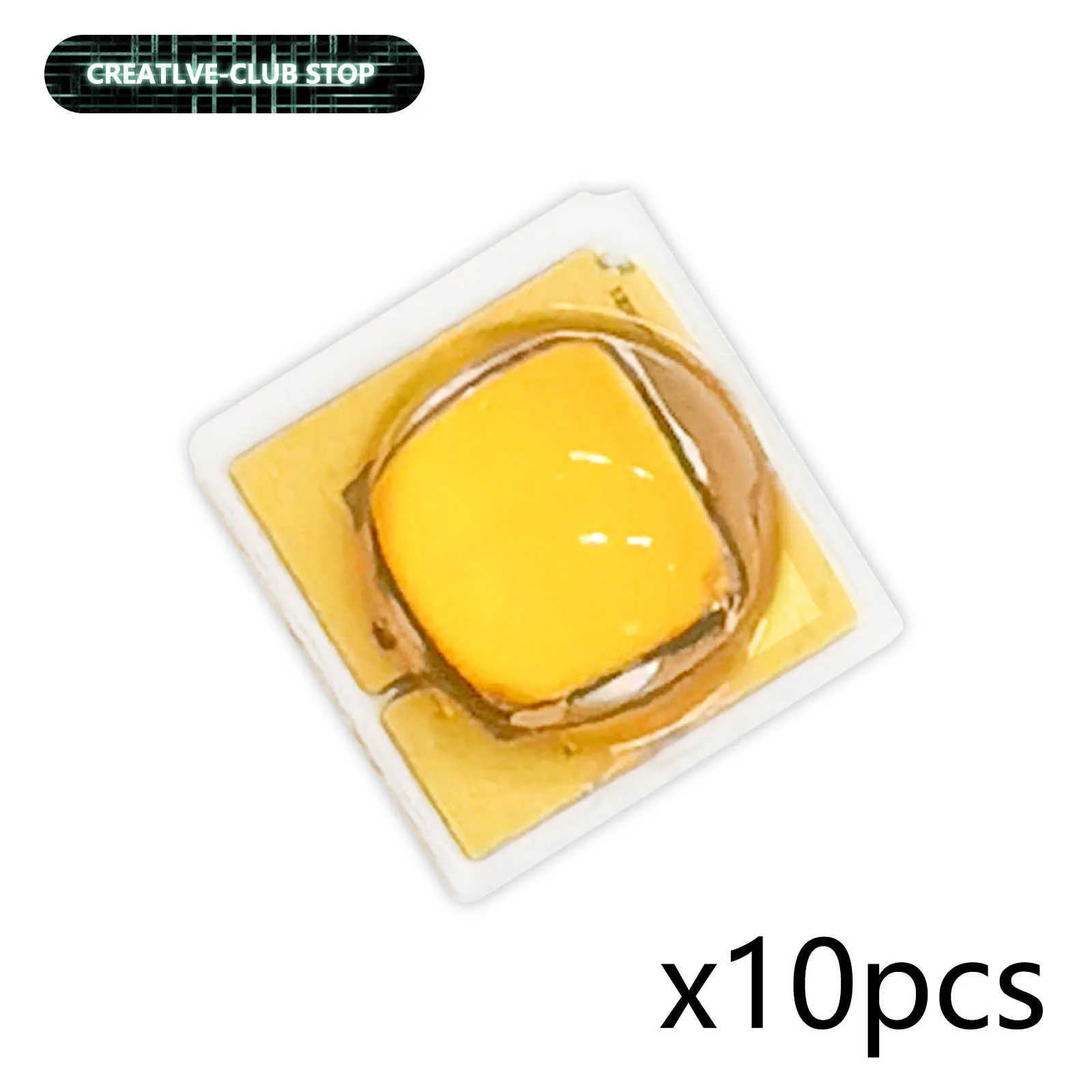 10pcs Ceramics SMD LED Beads High Power 3W 3V 700mA Golden Yellow1900-2000K For Headlight Spotlights Flashlight Bike Accessories
10pcs Ceramics SMD LED Beads High Power 3W 3V 700mA Golden Yellow1900-2000K For Headlight Spotlights Flashlight Bike Accessories