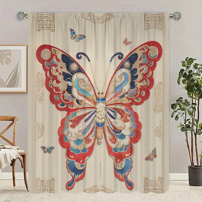 2Pcs- Butterfly print curtains -100% polyester material, suitable for bedroom curtains and living room decoration.
2Pcs- Butterfly print curtains -100% polyester material, suitable for bedroom curtains and living room decoration.